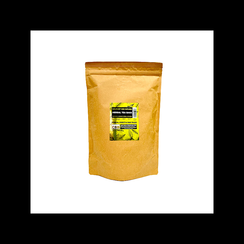 Equilibrium CBD 340mg Tea Turmeric & Ginger Catering Pack - 100 Biodegradable Pyramid Tea Bags