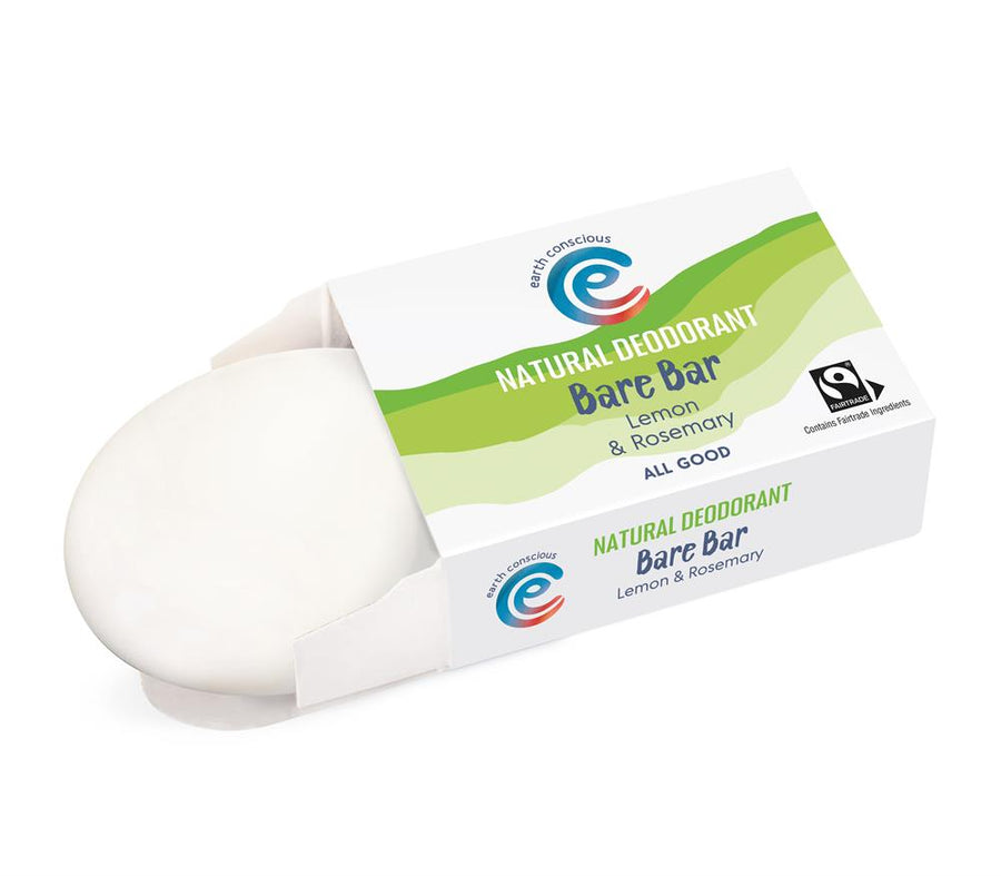 Earth Conscious Bare Bar Natural Deodorant - Lemon & Rosemary 90g