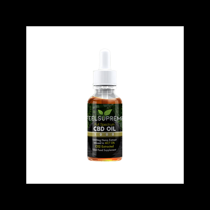 Feel Supreme 1000mg Full Spectrum CBD In MCT Oil - 15ml