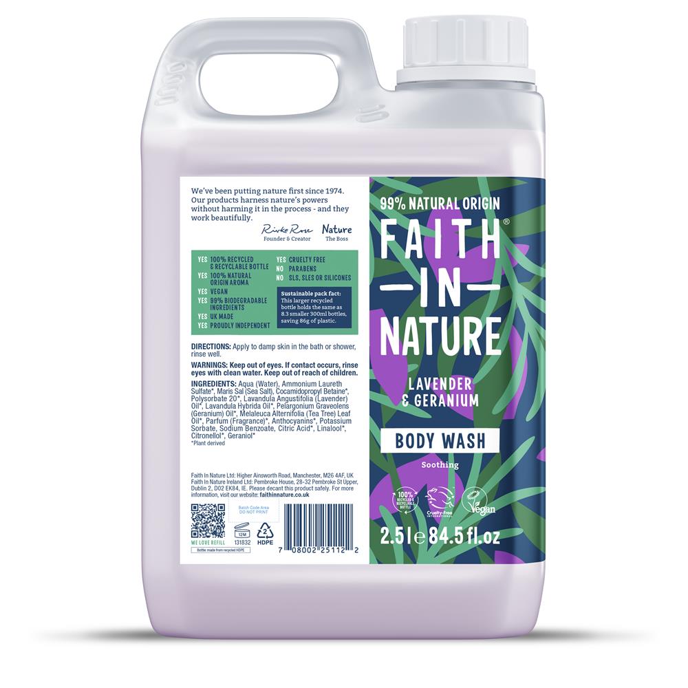 Faith in Nature Lavender & Geranium Body Wash 2.5L