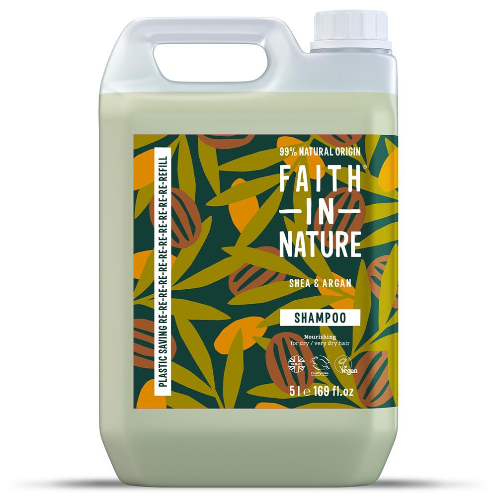 Faith in Nature Shea & Argan Shampoo 5 Litre