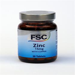 Zinc 15mg with Copper 30 Tablets