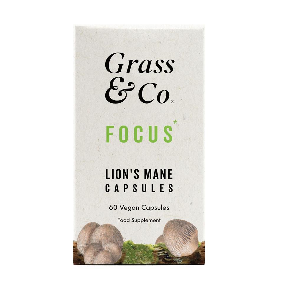 FOCUS Lion's Mane Mushrooms with Ginseng + Omega-3 60 Capsules