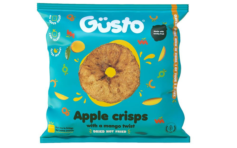 Air-dried Wonky Apple Crisps with Mango Twist 20g