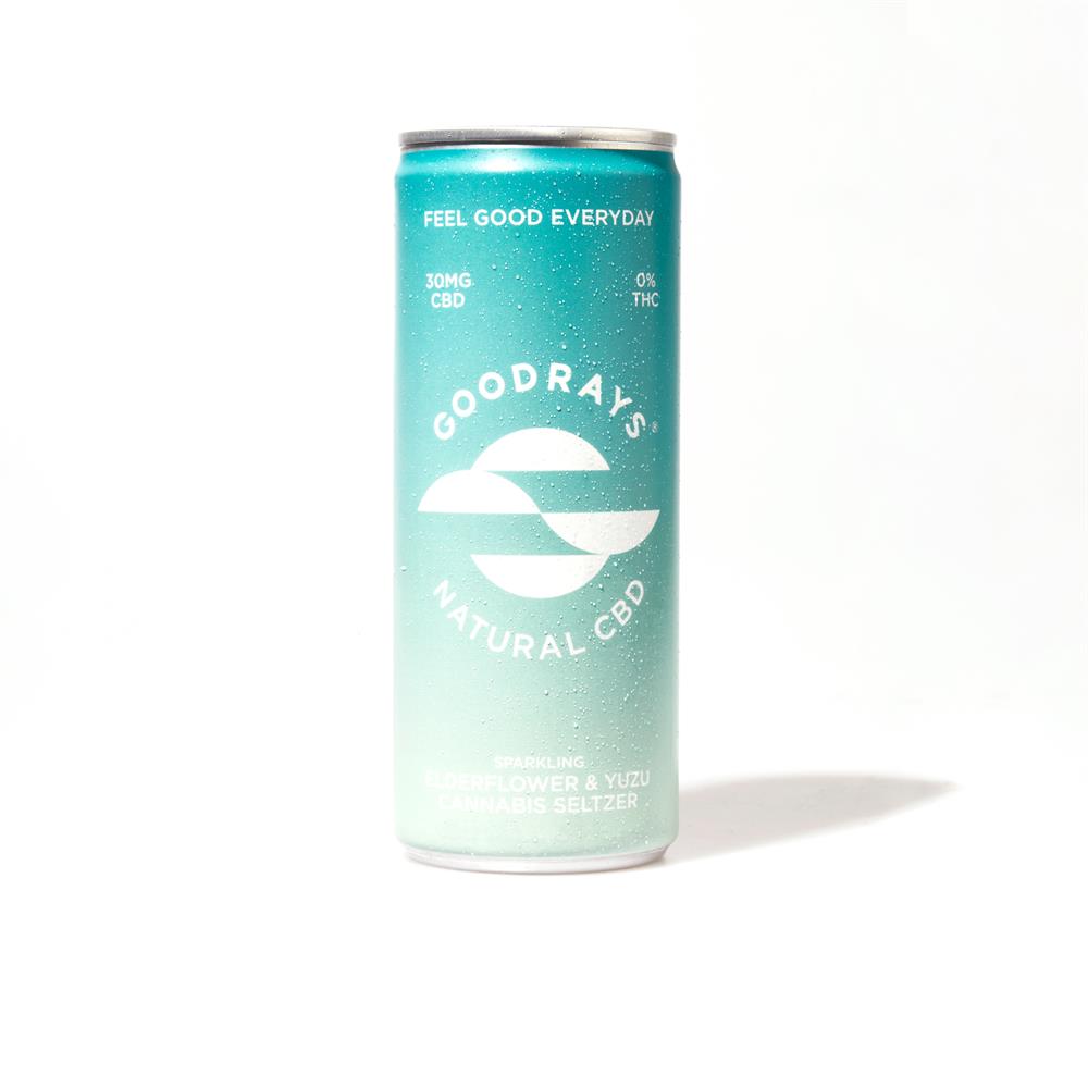 Goodrays Elderflower & Yuzu Natural CBD Seltzer 250ml