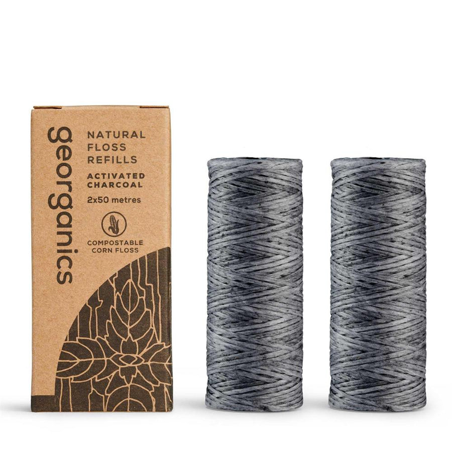 Dental Floss Refill - Charcoal 2x 50m