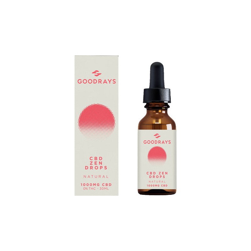 Goodrays 1000mg CBD Natural Zen Drops - 30ml