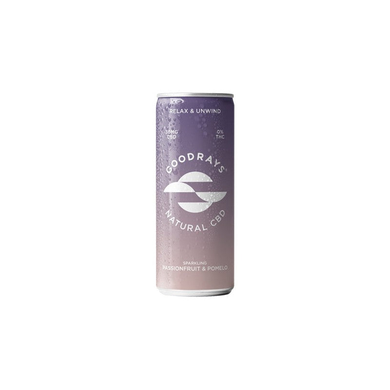 Goodrays 30mg CBD Passionfruit & Pomelo Seltzer 250ml