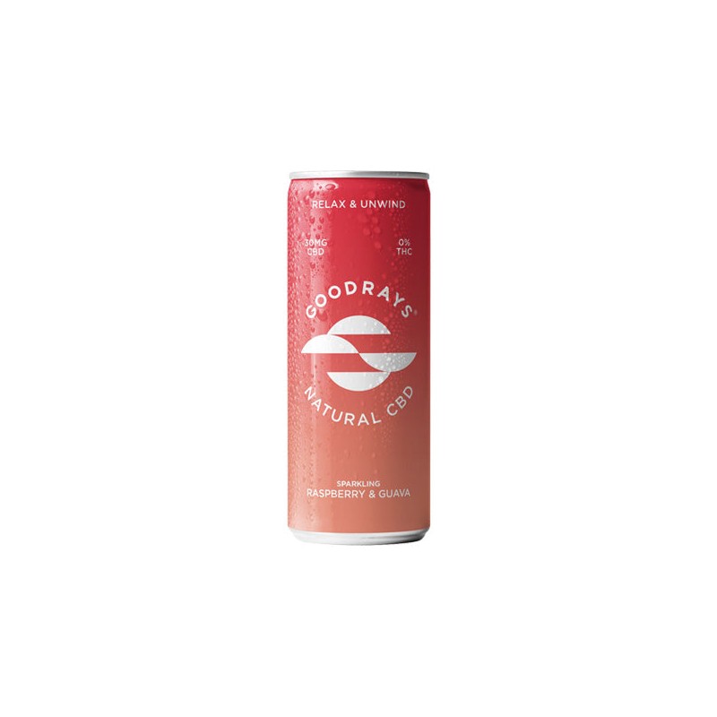 Goodrays 30mg CBD Raspberry & Guava Seltzer 250ml