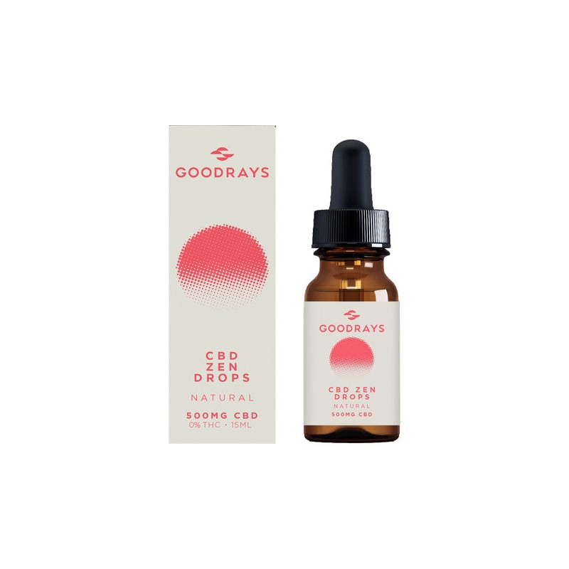 Goodrays 500mg CBD Natural Zen Drops - 15ml