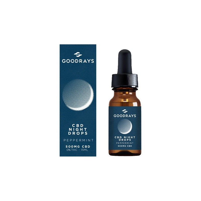 Goodrays 500mg CBD Peppermint Night Drops - 15ml