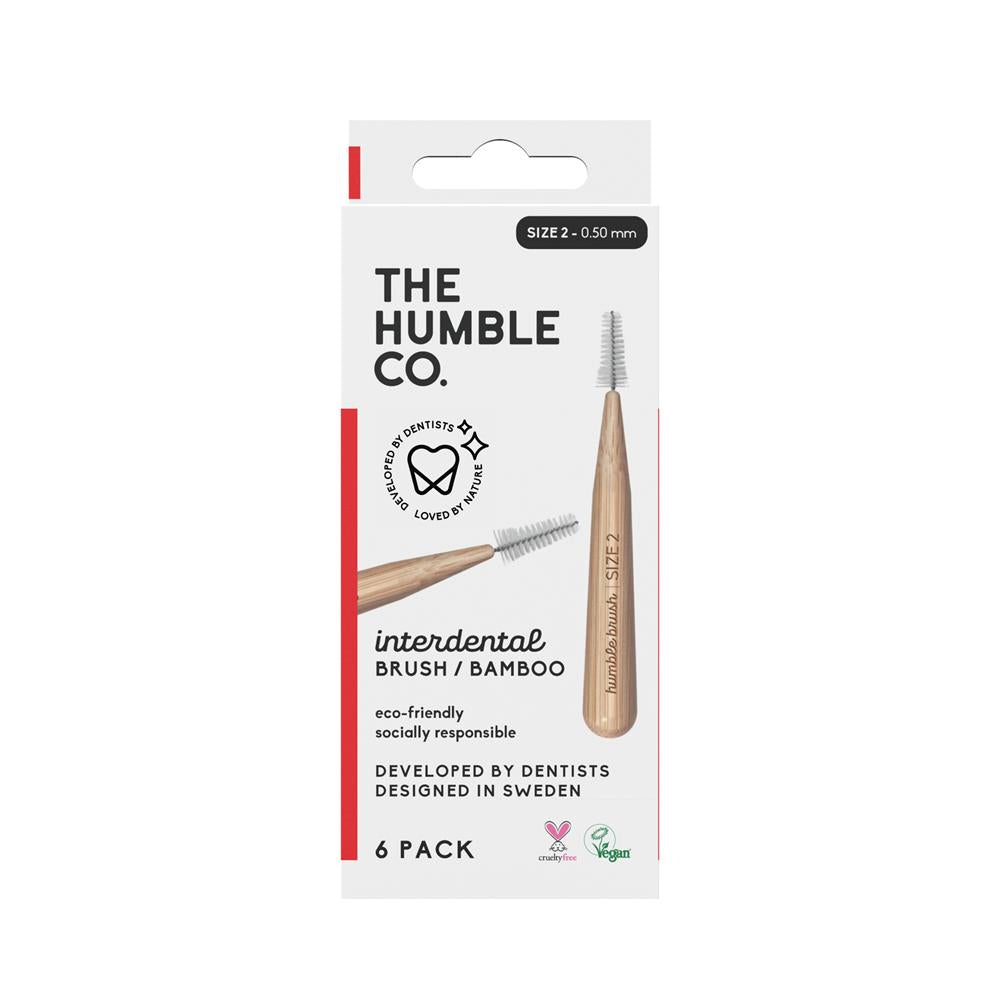 The Humble Co Inter Dental Brush size 2 - Red 6 Pack