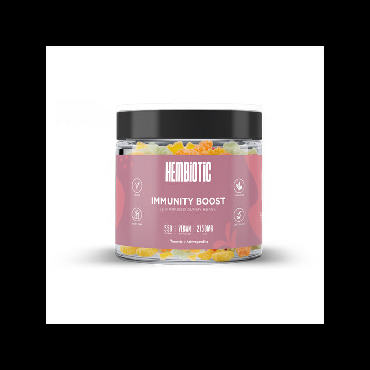 Hembiotic 2750mg Bulk CBD Gummy Bears - 550g