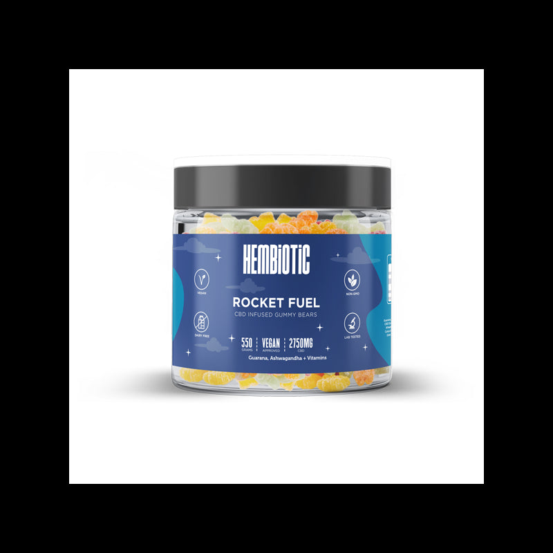 Hembiotic 2750mg Bulk CBD Gummy Bears - 550g