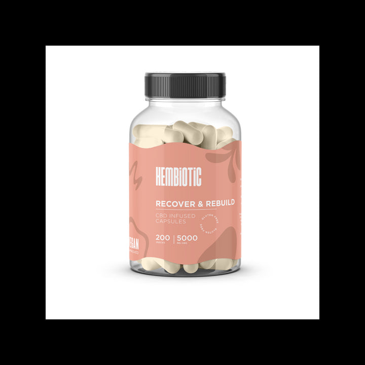 Hembiotic 5000mg Bulk CBD Capsules - 200 Caps