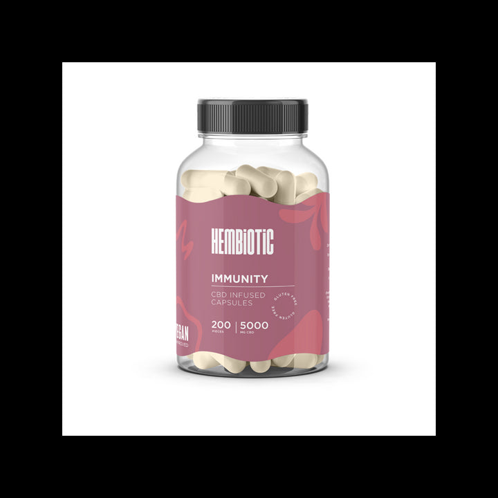 Hembiotic 5000mg Bulk CBD Capsules - 200 Caps