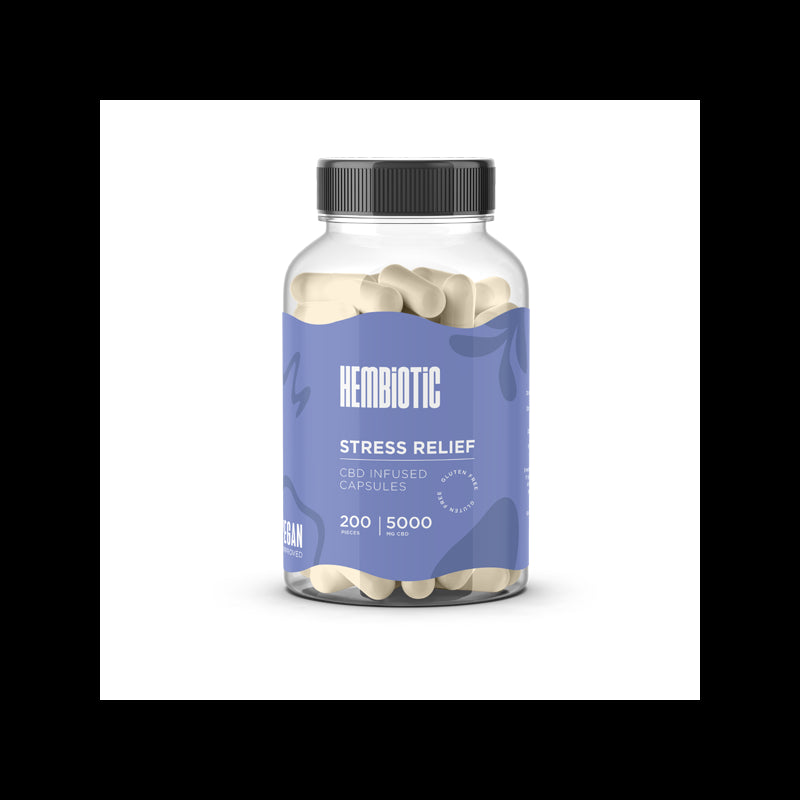 Hembiotic 5000mg Bulk CBD Capsules - 200 Caps