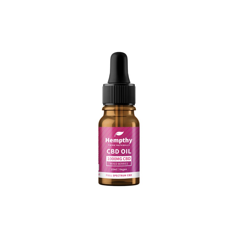 Hempthy 1000mg CBD Oil Full Spectrum Mixed Berries - 10ml