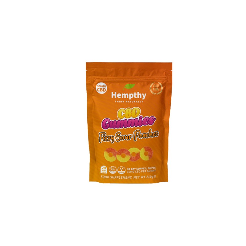 Hempthy 300mg CBD Gummies 30 Ct Pouch