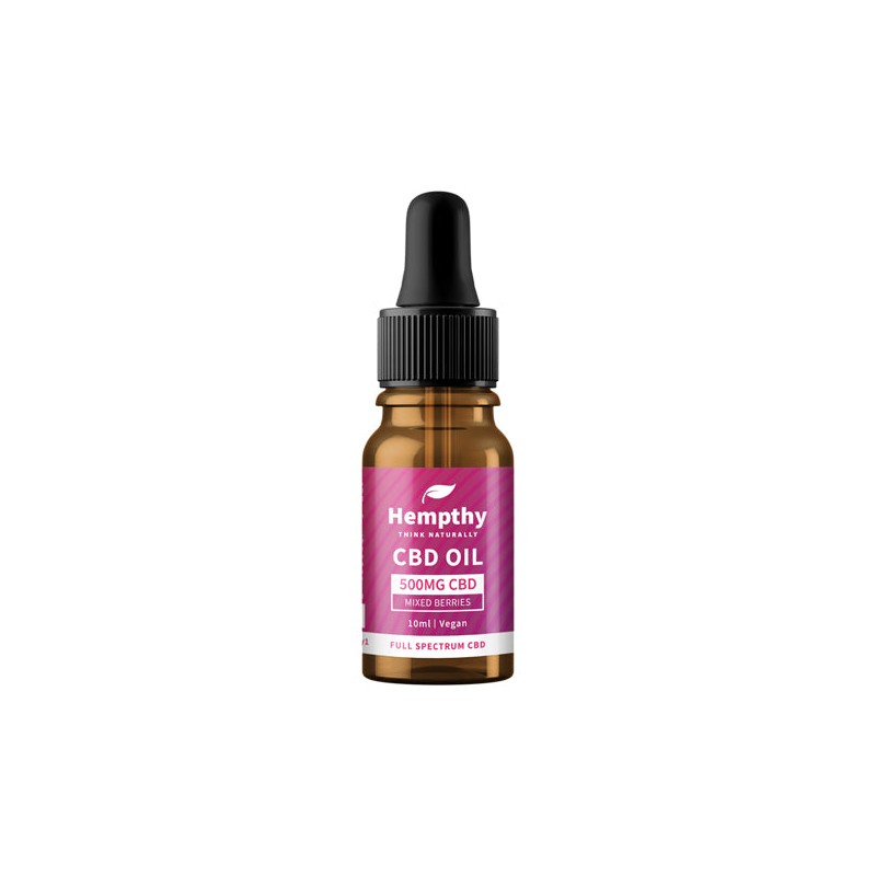 Hempthy 500mg CBD Oil Full Spectrum Mixed Berries - 10ml