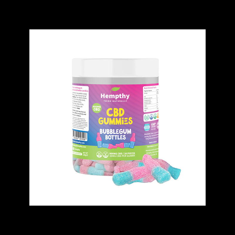 Hempthy 900mg CBD Bubblegum Bottles - 30 Pieces