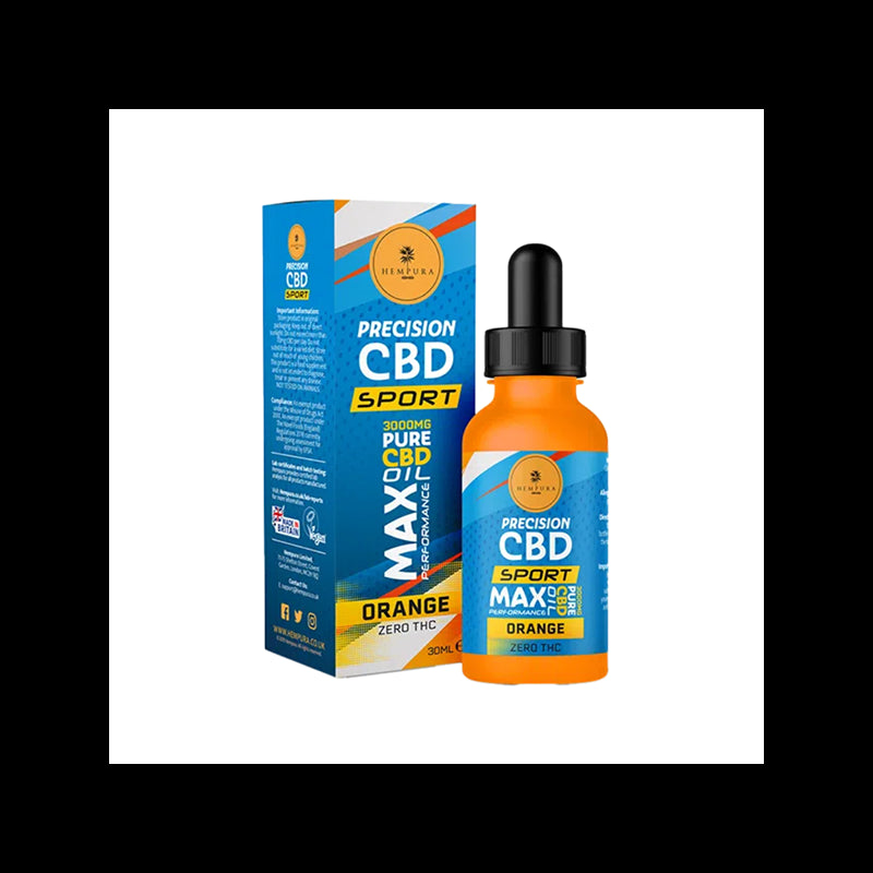 Hempura 3000mg Precision Sport CBD Broad Spectrum Oil Orange Flavoured - 30ml