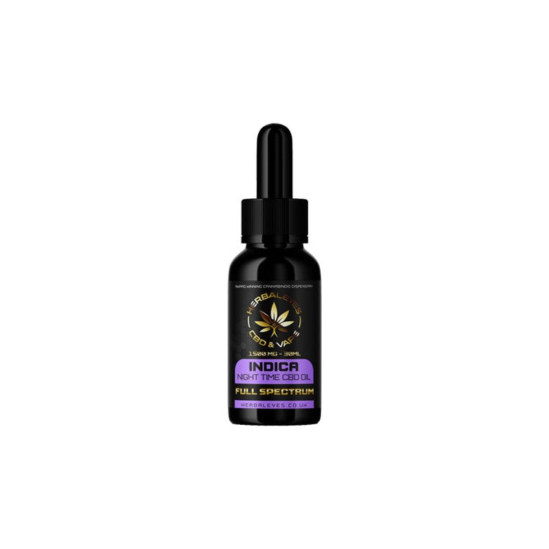 Herbaleyes 1500mg Full Spectrum CBD Indica Oil - 30ml