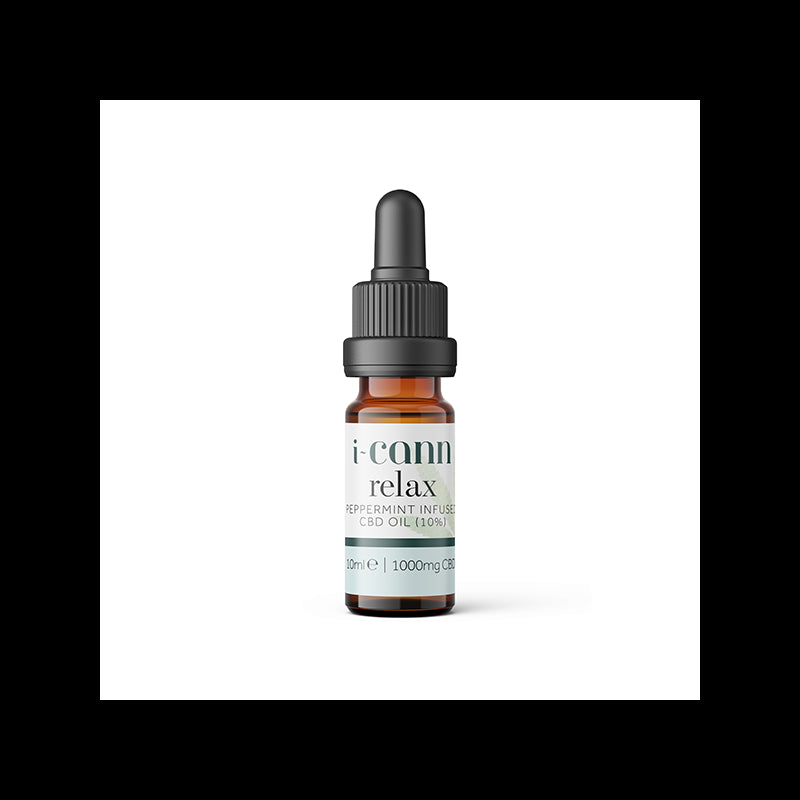 i-Cann Relax 10% Peppermint Infused CBD Oil - 10ml