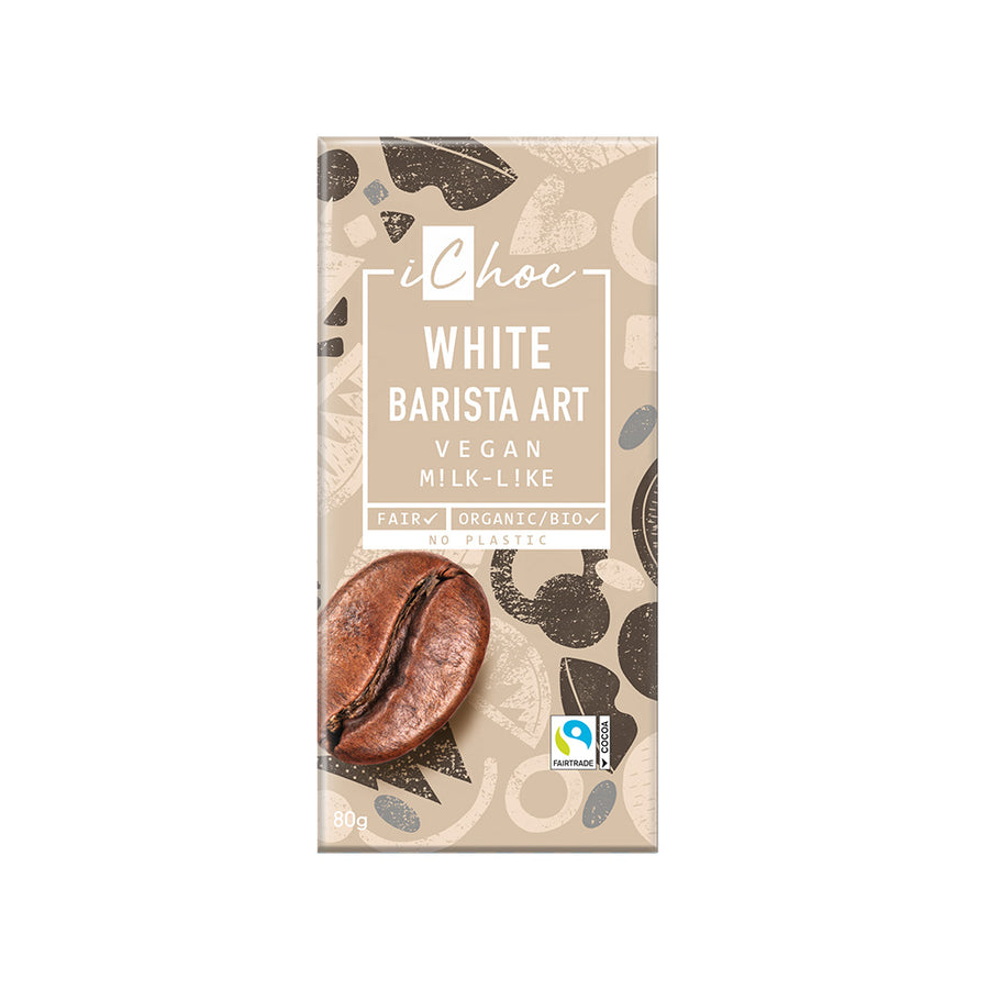 White Barista Art Chocolate Vegan Organic 80g