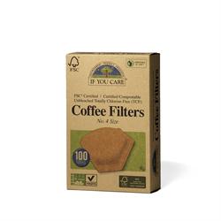 Coffee filters No.4 Large Unbleached - 100 Filters