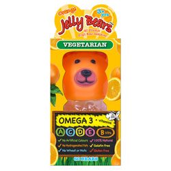 Jelly Bears Vitamin Fruit Bear Gummies Orange flavour with Omeg