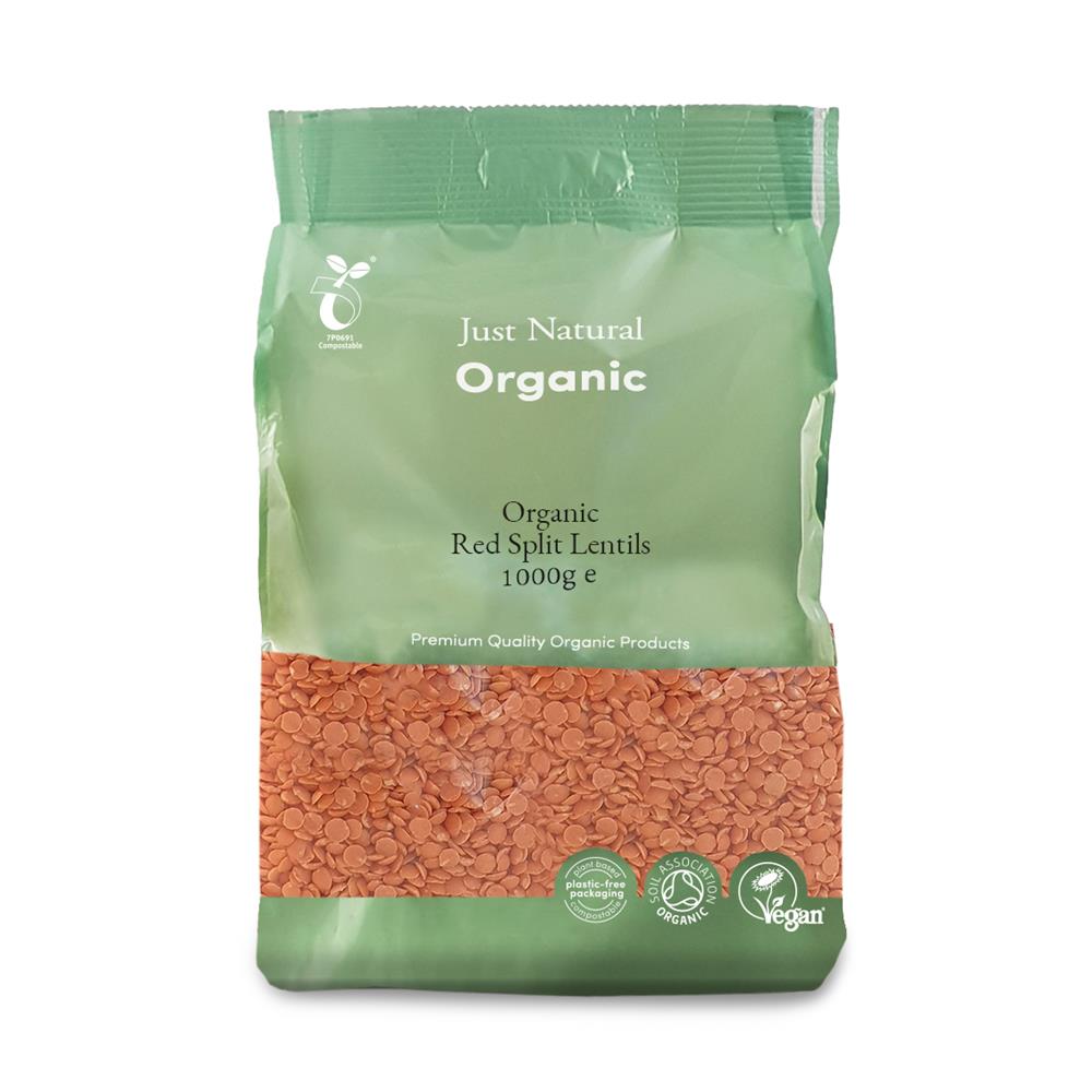 Organic Red Split Lentils 1kg