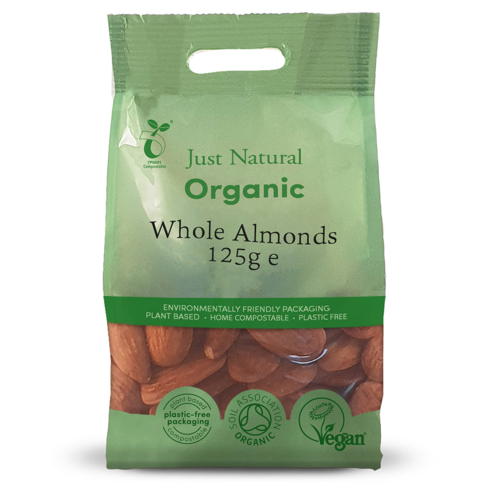 Organic Almonds Whole 125g