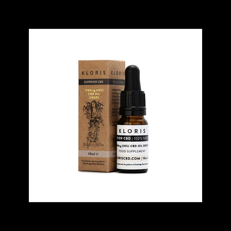 Kloris 1000mg (10%) CBD Oil Drops - 10ml