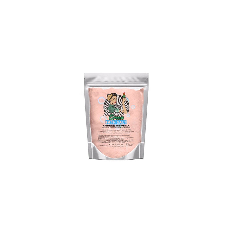 Lady Green 20mg CBD Raspberry & Vanilla Bath Salts - 150g