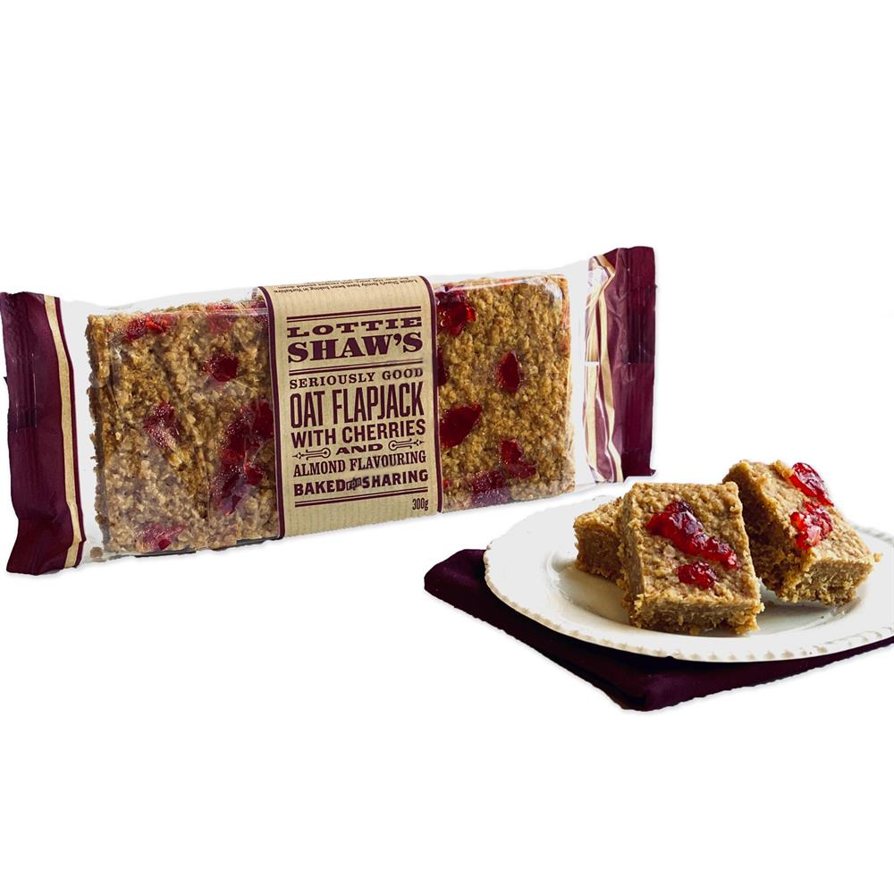 Lottie Shaw's Baked for Sharing Cherry & Almond Flapjack 300g