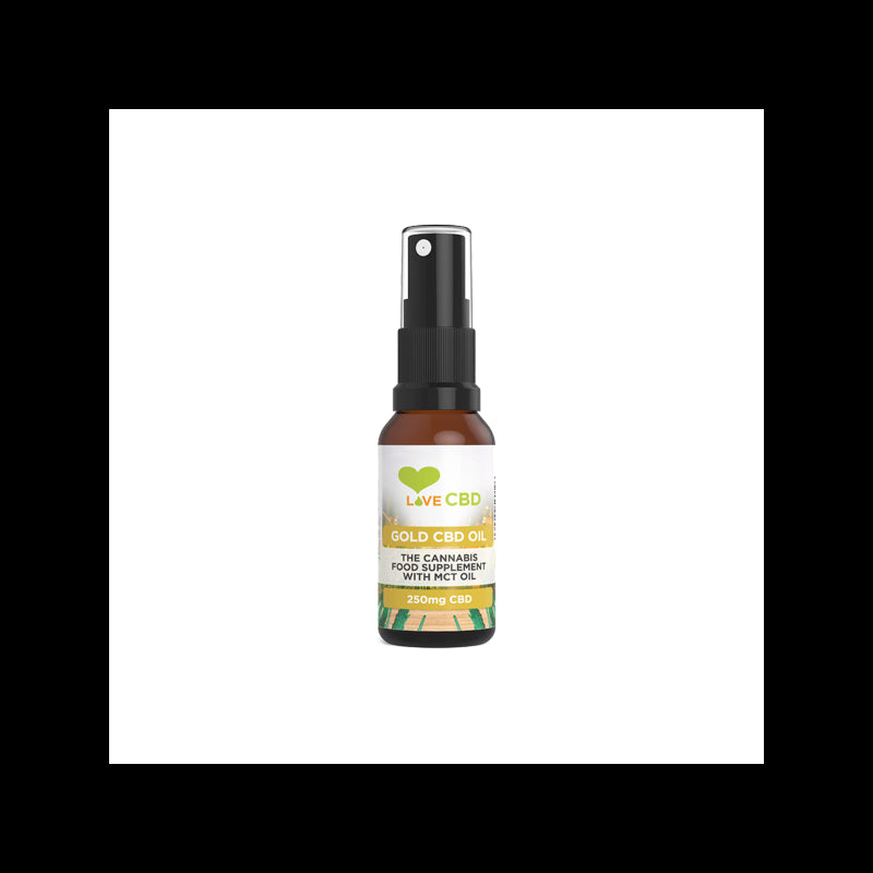 Love CBD 250mg Gold CBD Oil Spray - 20ml