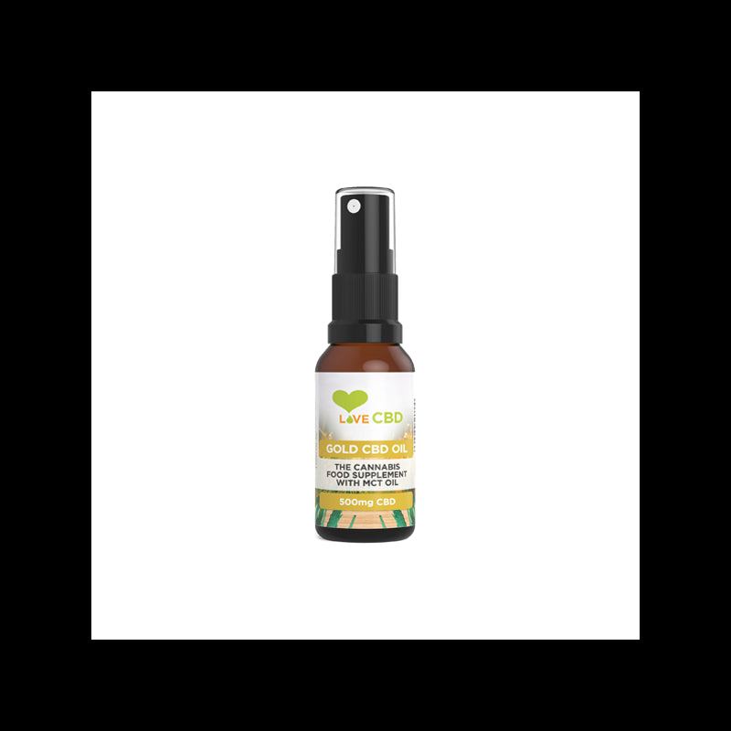 Love CBD 500mg Gold CBD Oil Spray - 20ml