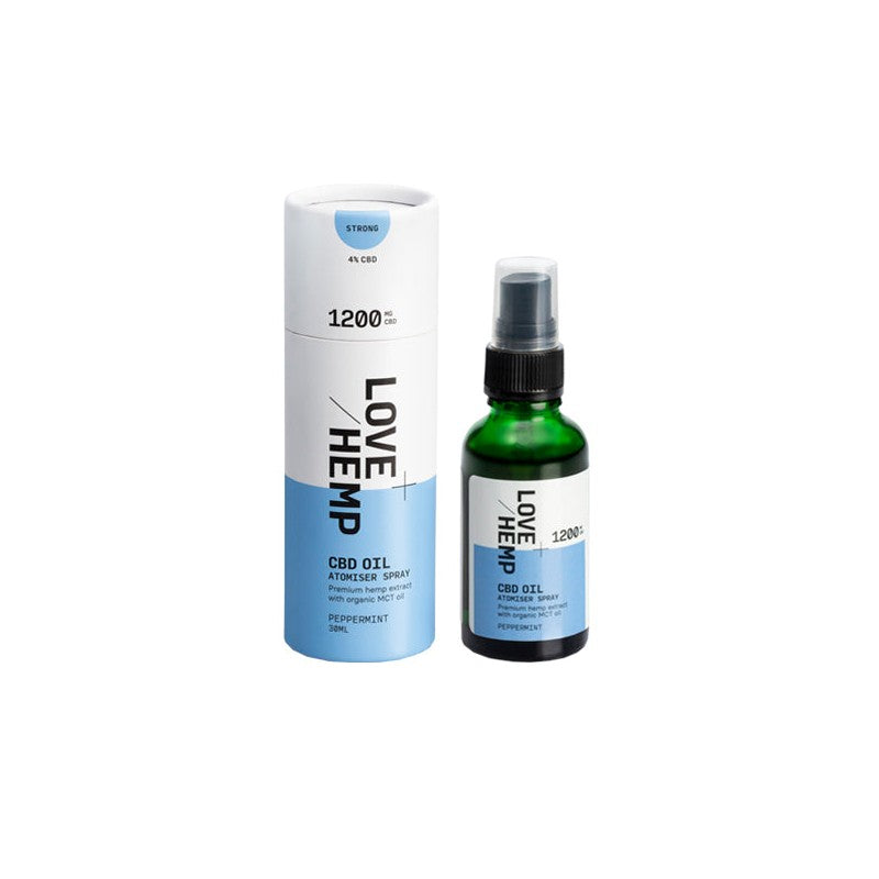 Love Hemp 1200mg Peppermint 4% CBD Oil Spray - 30ml