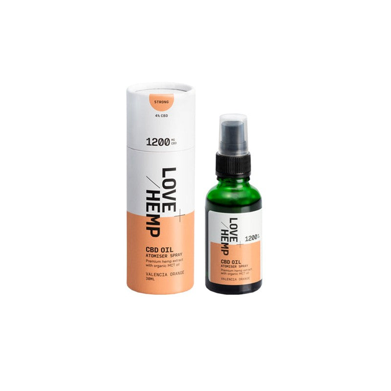 Love Hemp 1200mg Valencia Orange 4% CBD Oil Spray - 30ml