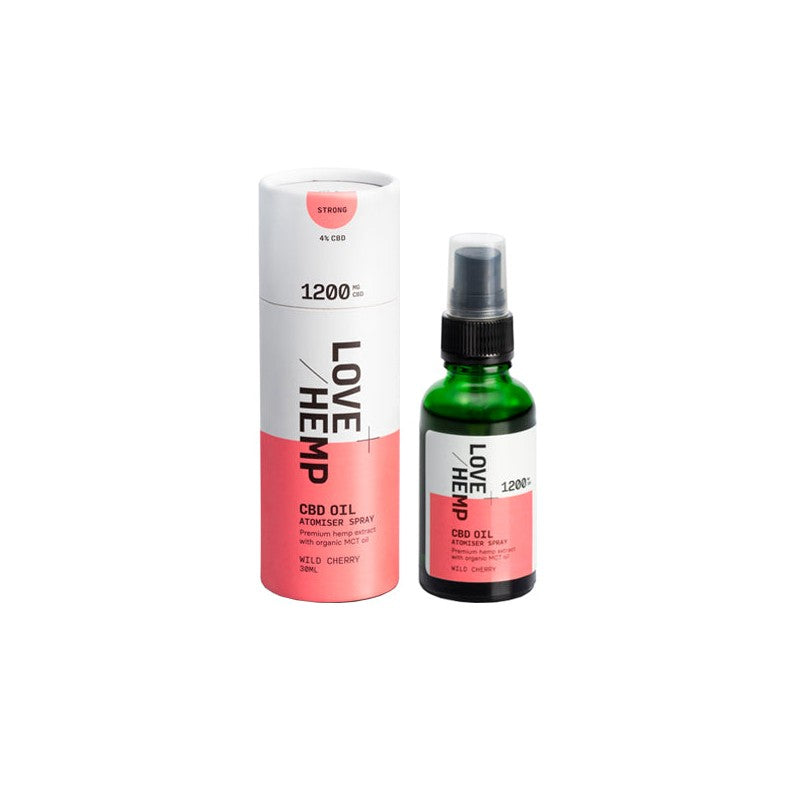 Love Hemp 1200mg Wild Cherry 4% CBD Oil Spray - 30ml