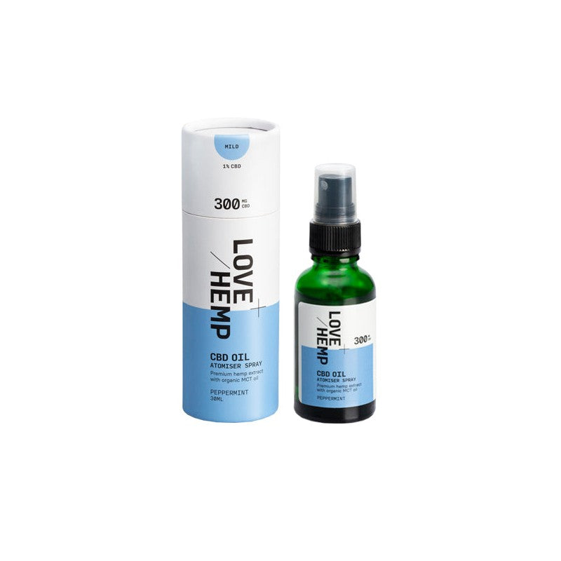 Love Hemp 300mg Peppermint 1% CBD Oil Spray - 30ml