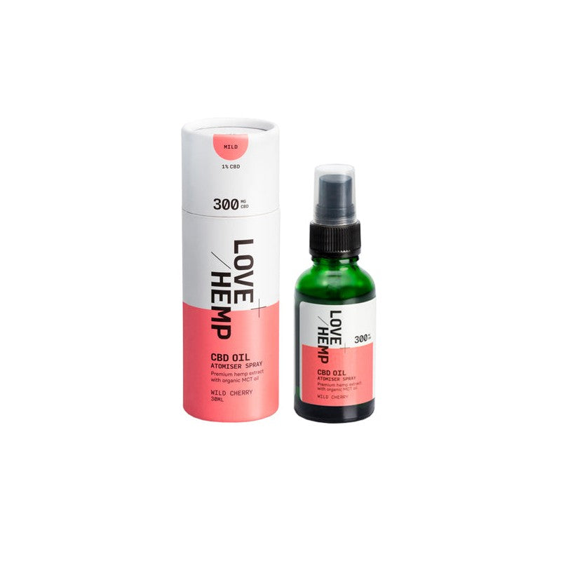 Love Hemp 300mg Wild Cherry 1% CBD Oil Spray - 30ml