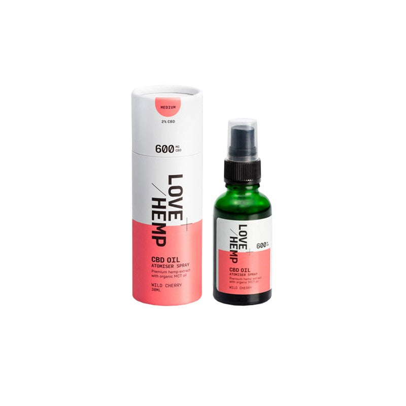 Love Hemp 600mg Wild Cherry 2% CBD Oil Spray - 30ml