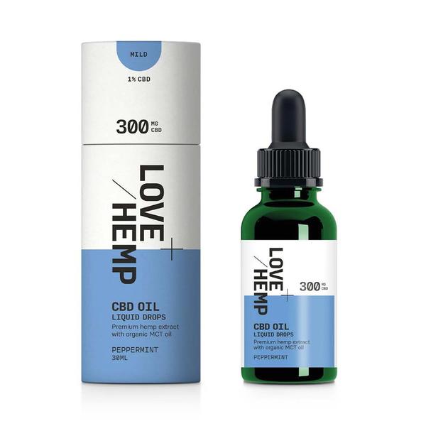 LOVE HEMP CBD Oil Liquid Drops Peppermint 30ml