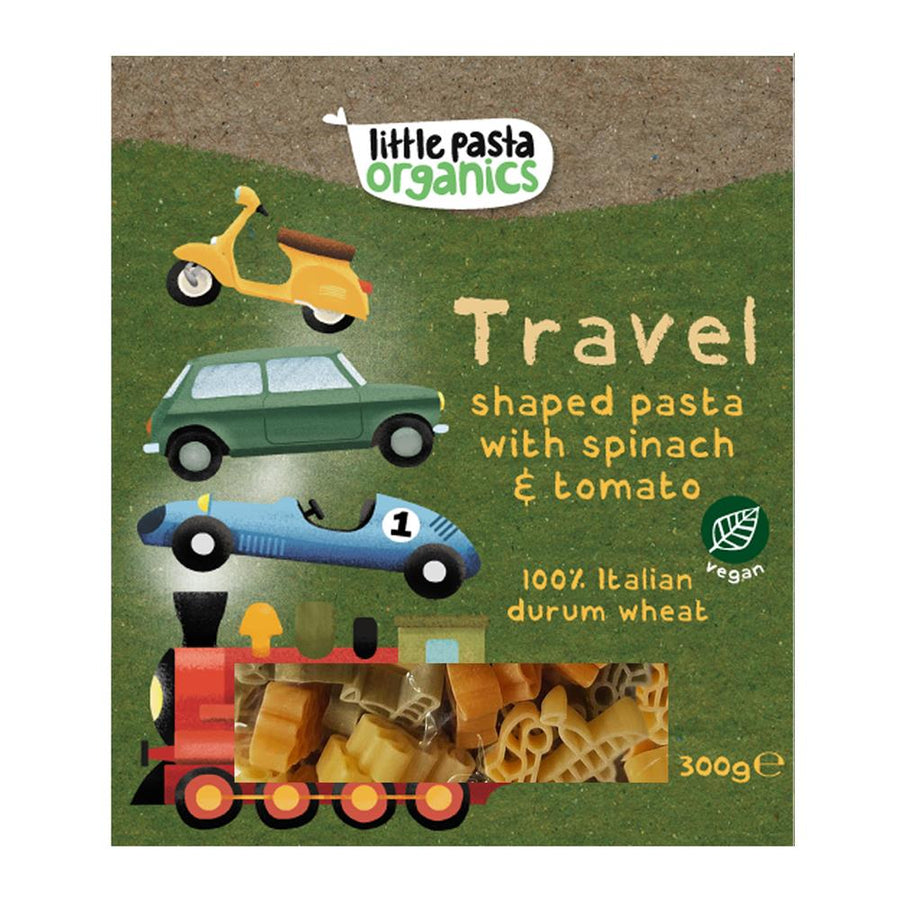 Little Pasta Organics Travel Shaped Pasta (Spinach & Tomato)