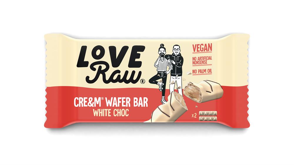 Vegan Cream Filled Wafer Bar White Choc 45g