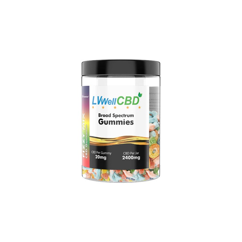 LVWell CBD 2400mg CBD Fizzy Mix Gummies - 120 Pieces