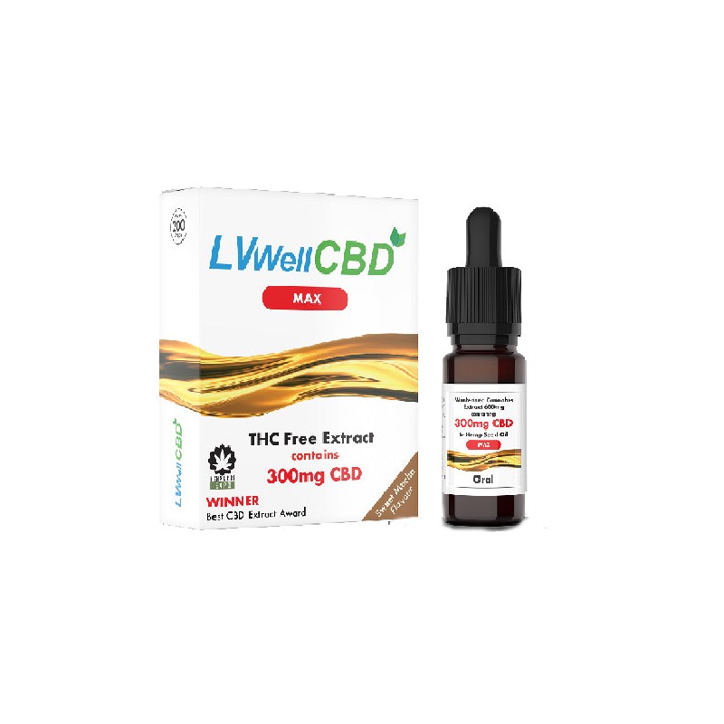 LVWell CBD 300mg 10ml Max Hemp Seed Oil