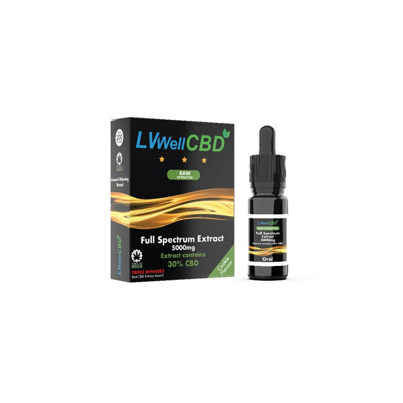 LVWell CBD 5000mg 10ml Raw Cannabis Oil